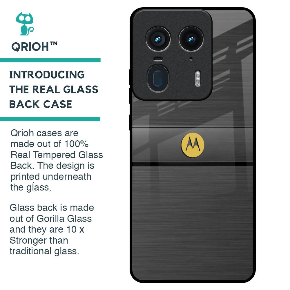 Grey Metallic Glass Case For Motorola Edge 50 Ultra 5G