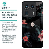 Tropical Art Flower Glass Case for Motorola Edge 50 Ultra 5G