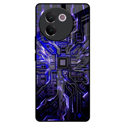 Techno Color Pattern Vivo V30e Glass Back Cover Online
