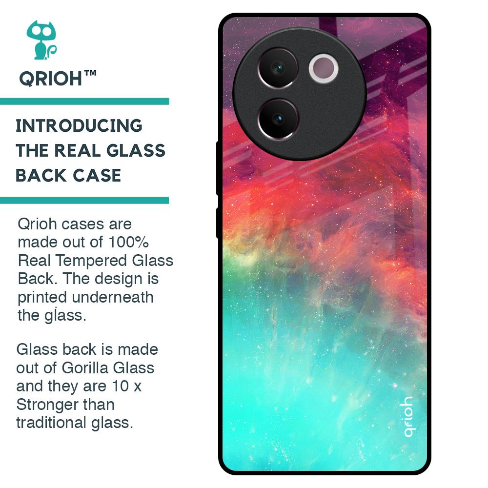 Colorful Aura Glass Case for Vivo V30e