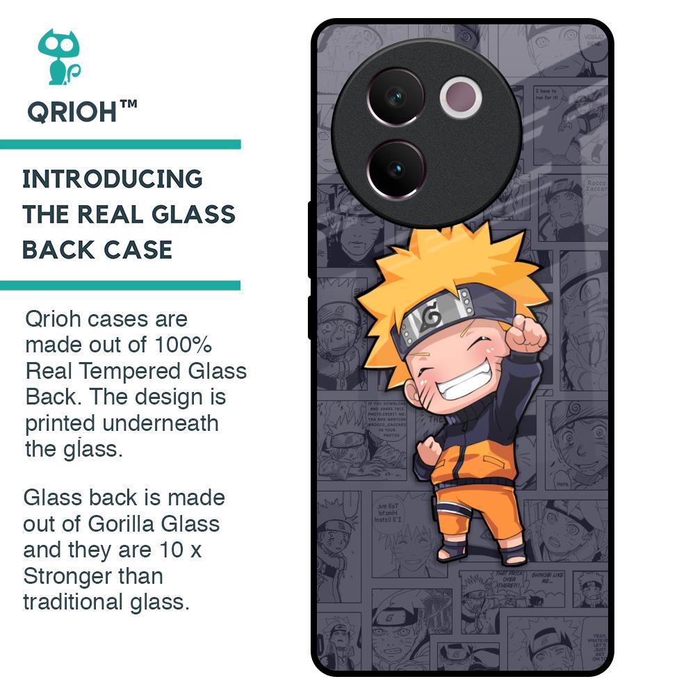 Orange Chubby Glass Case for Vivo V30e