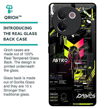 Astro Glitch Glass Case for Vivo V30e