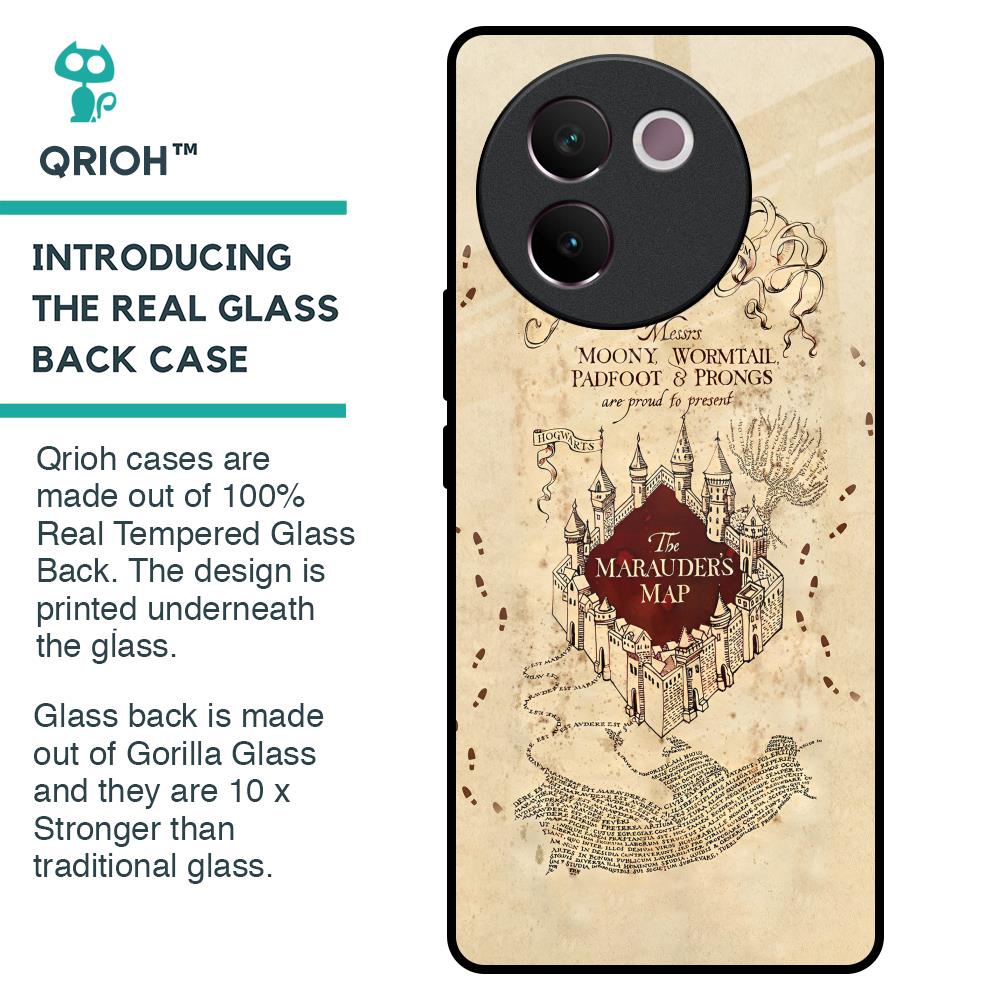 Magical Map Glass Case for Vivo V30e