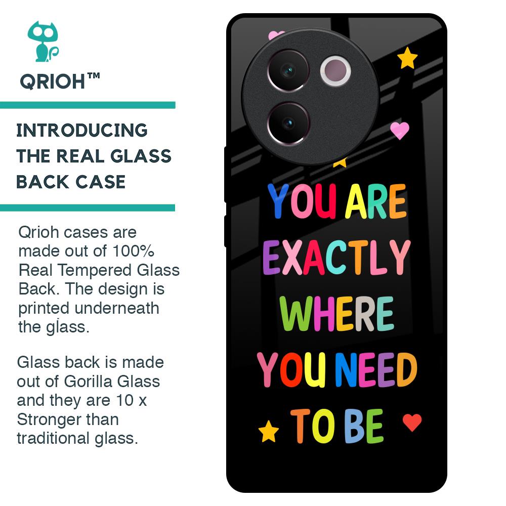 Magical Words Glass Case for Vivo V30e