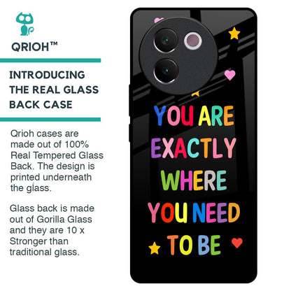 Magical Words Glass Case for Vivo V30e