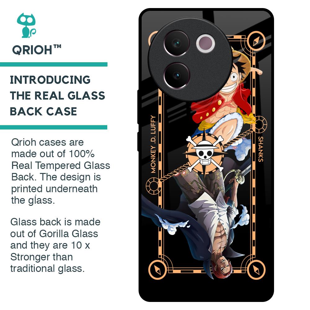 Shanks & Luffy Glass Case for Vivo V30e