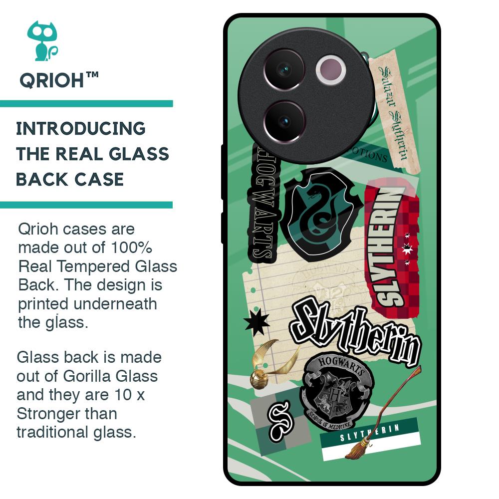 Slytherin Glass Case for Vivo V30e