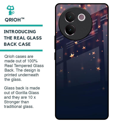 Falling Stars Glass Case For Vivo V30e