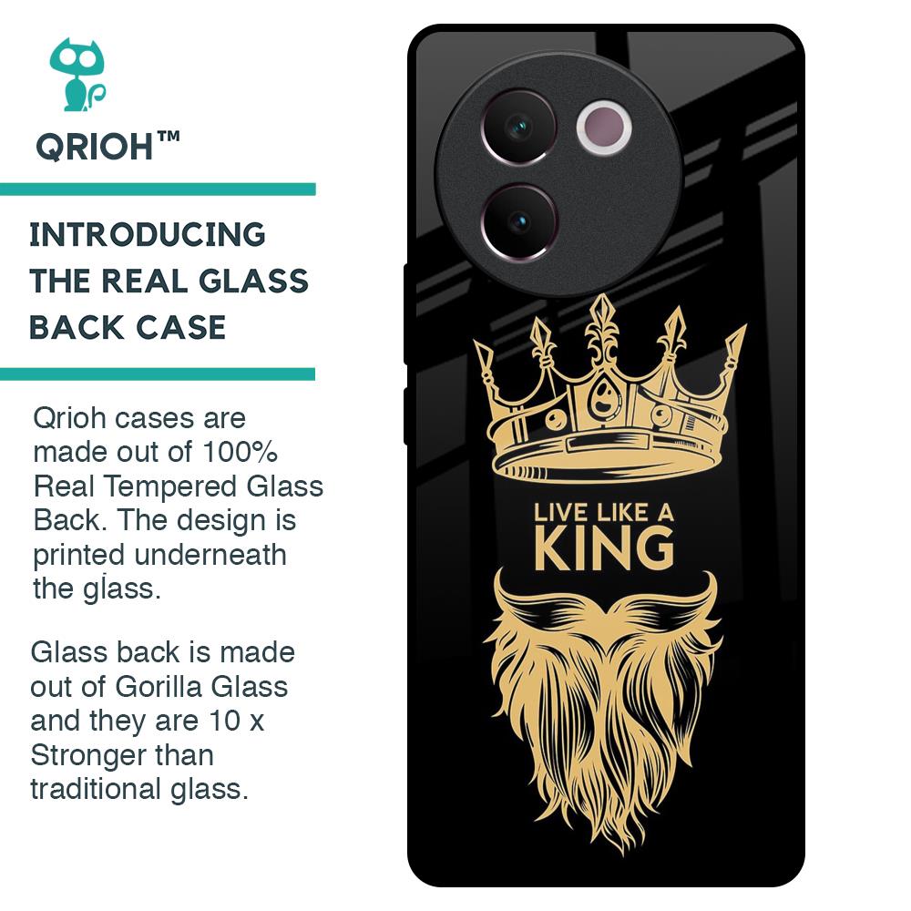 King Life Glass Case For Vivo V30e