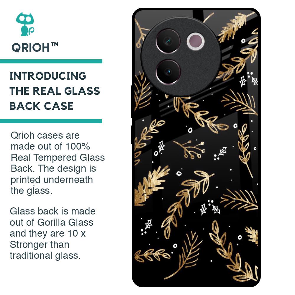 Autumn Leaves Glass Case for Vivo V30e