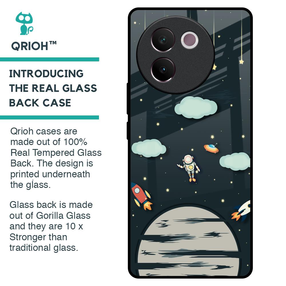 Astronaut Dream Glass Case For Vivo V30e