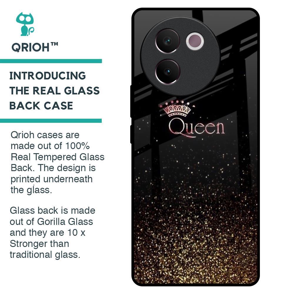 I Am The Queen Glass Case for Vivo V30e