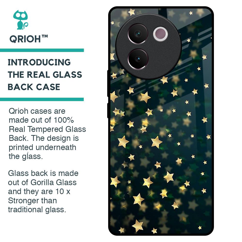 Dazzling Stars Glass Case For Vivo V30e