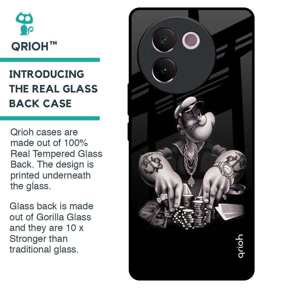 Gambling Problem Glass Case For Vivo V30e