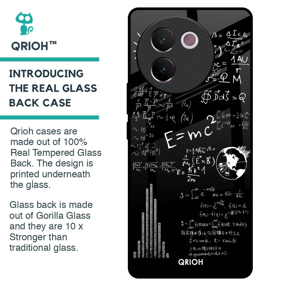Funny Math Glass Case for Vivo V30e