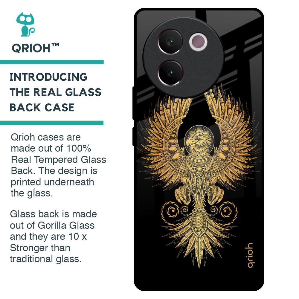 Mythical Phoenix Art Glass Case for Vivo V30e