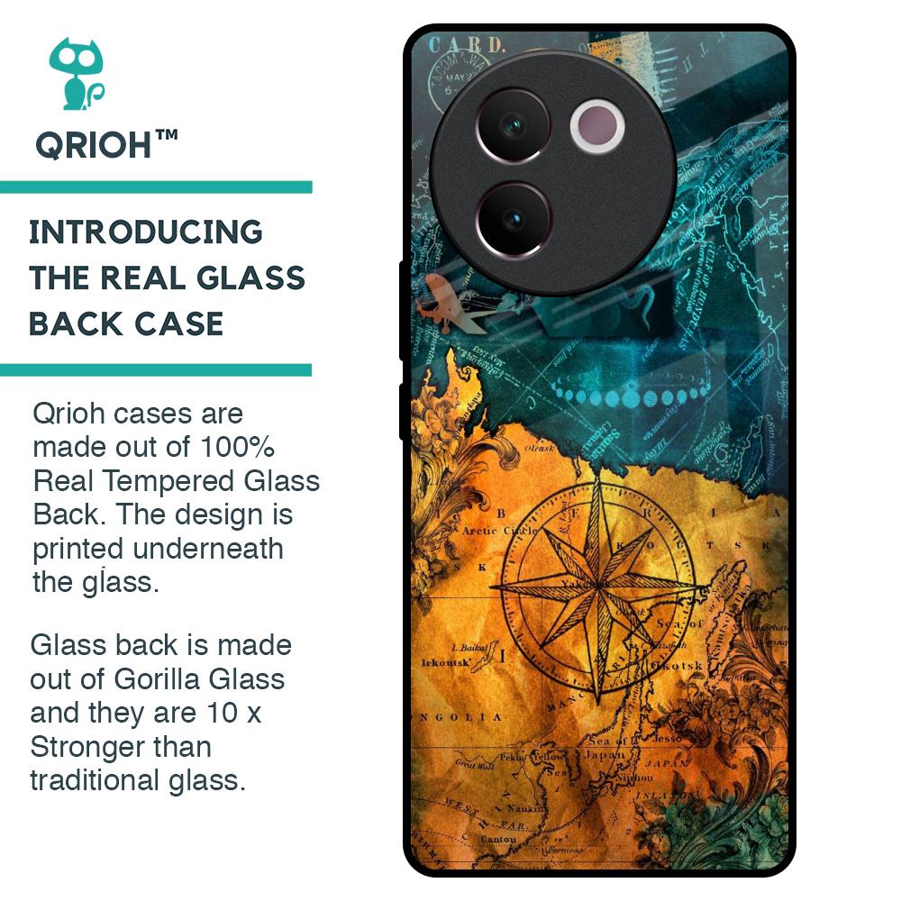 Architecture Map Glass Case for Vivo V30e