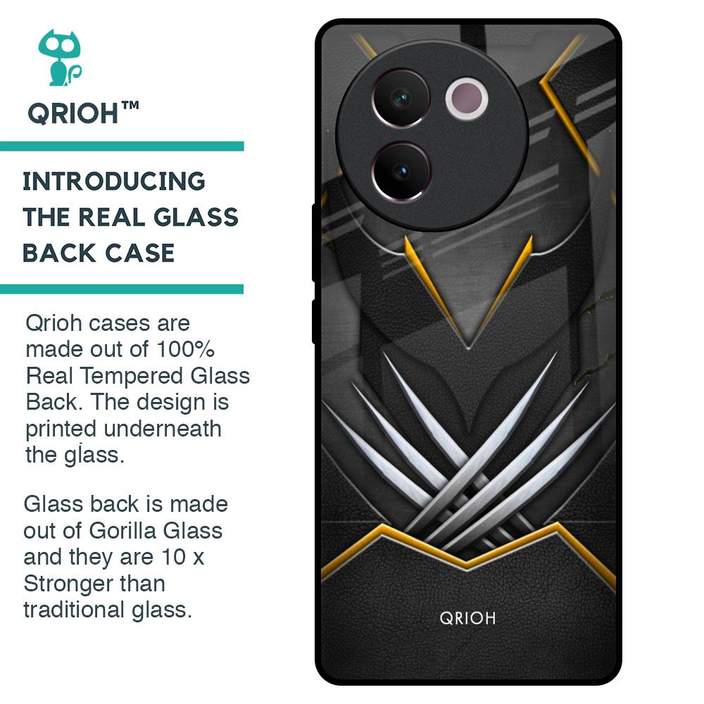 Black Warrior Glass Case for Vivo V30e