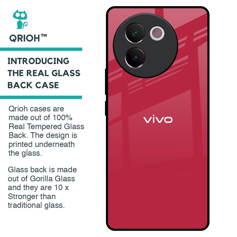 Solo Maroon Glass case for Vivo V30e