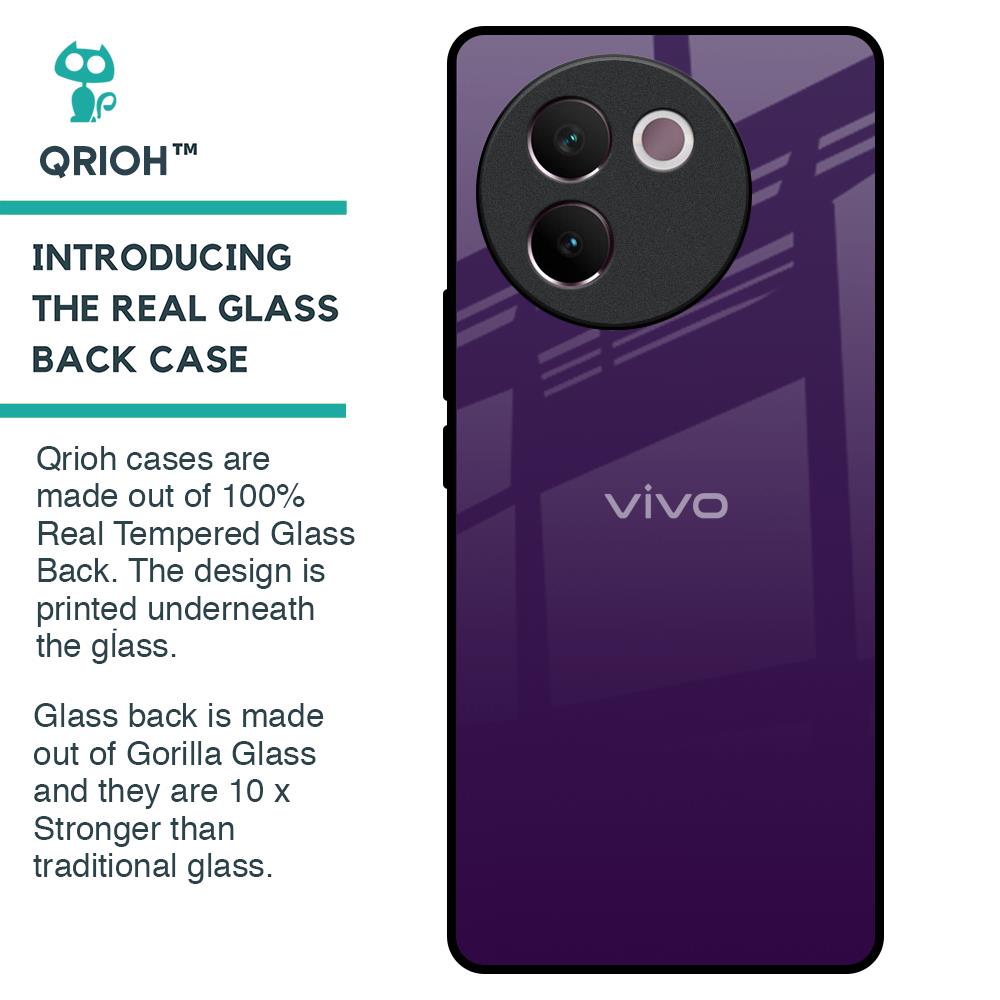 Dark Purple Glass Case for Vivo V30e