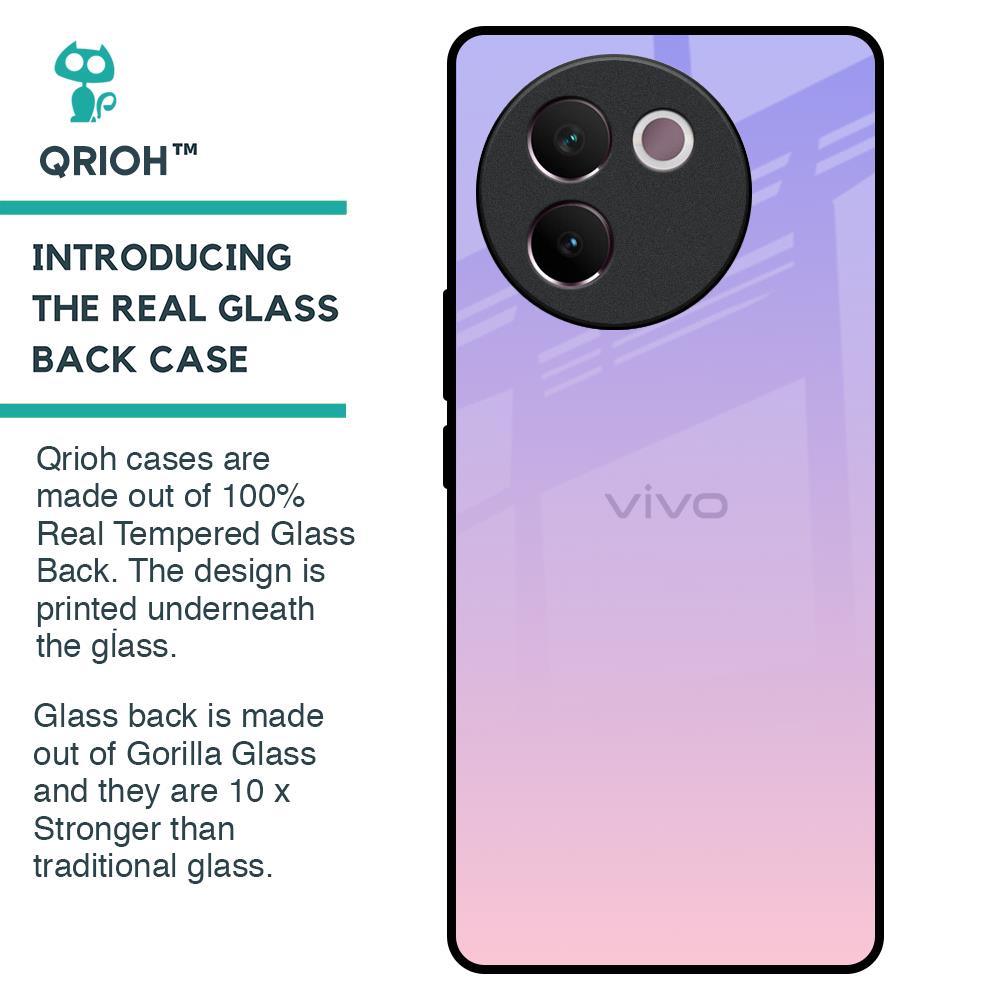 Lavender Gradient Glass Case for Vivo V30e