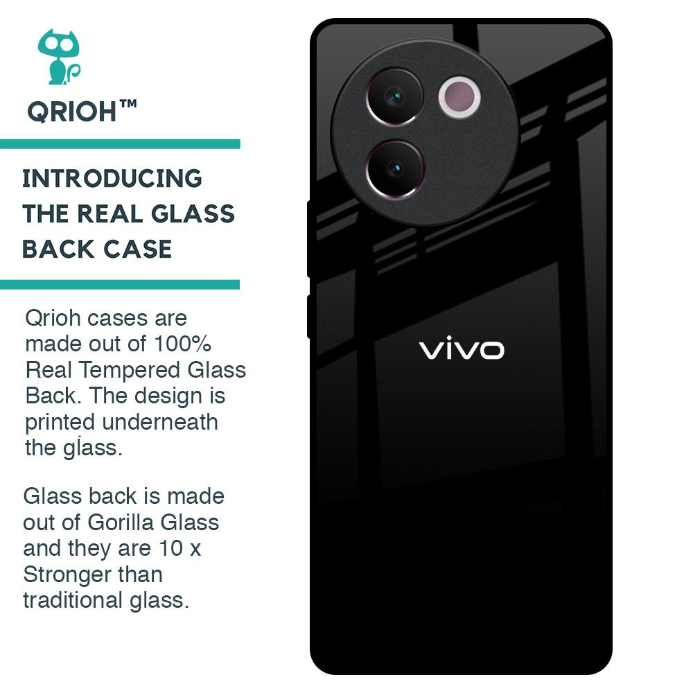 Jet Black Glass Case for Vivo V30e