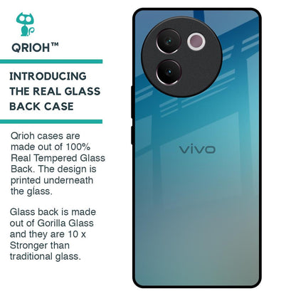 Sea Theme Gradient Glass Case for Vivo V30e