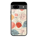Abstract Faces Google Pixel 8A Glass Cases & Covers Online