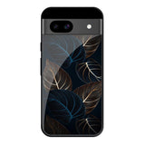 Blue Golden Leaves Google Pixel 8A Glass Cases & Covers Online