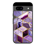 Purple Rhombus Marble Google Pixel 8A Glass Cases & Covers Online
