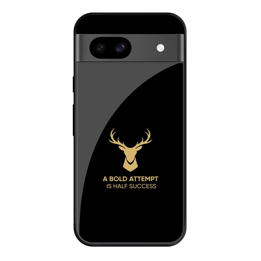 Black Gold Deer Google Pixel 8A Glass Cases & Covers Online