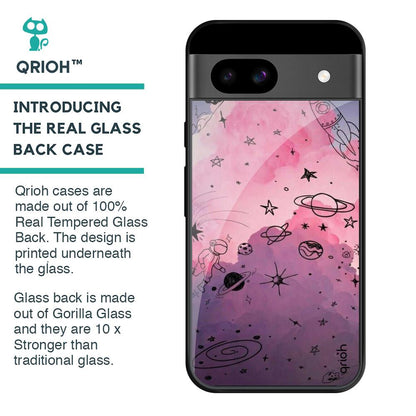 Space Doodles Glass Case for Google Pixel 8A