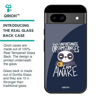 Struggling Panda Glass Case for Google Pixel 8A