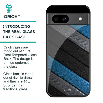 Multicolor Wooden Effect Glass Case for Google Pixel 8A