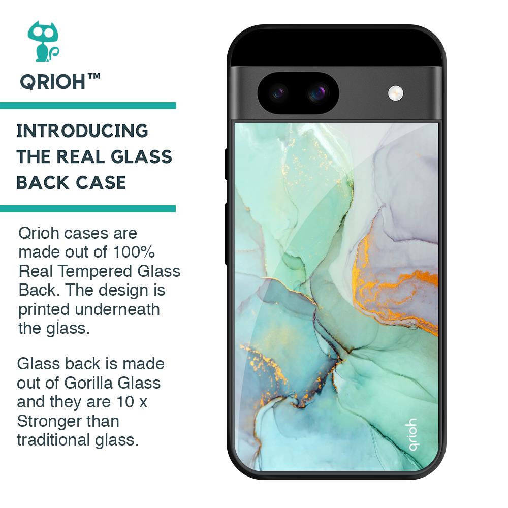 Green Marble Glass Case for Google Pixel 8A