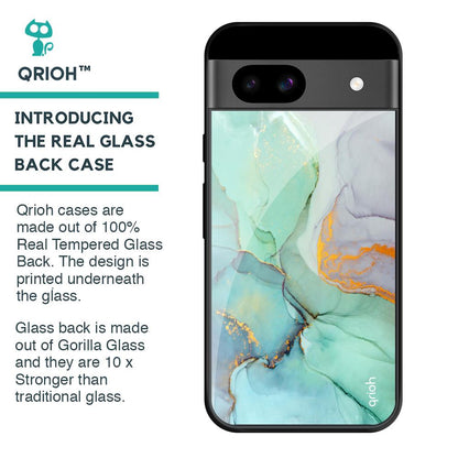 Green Marble Glass Case for Google Pixel 8A