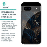 Blue Golden Leaves Glass Case for Google Pixel 8A