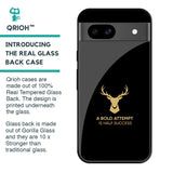 Black Gold Deer Glass Case for Google Pixel 8A