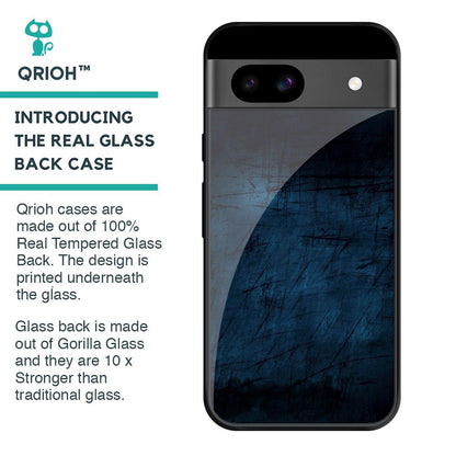 Dark Blue Grungy Glass Case for Google Pixel 8A