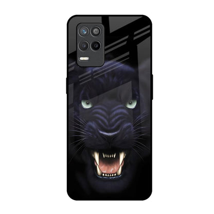 Angry Black Leopard Realme Narzo 30 5G Glass Back Cover Online