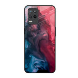 Blue & Red Smoke Realme Narzo 30 5G Glass Back Cover Online