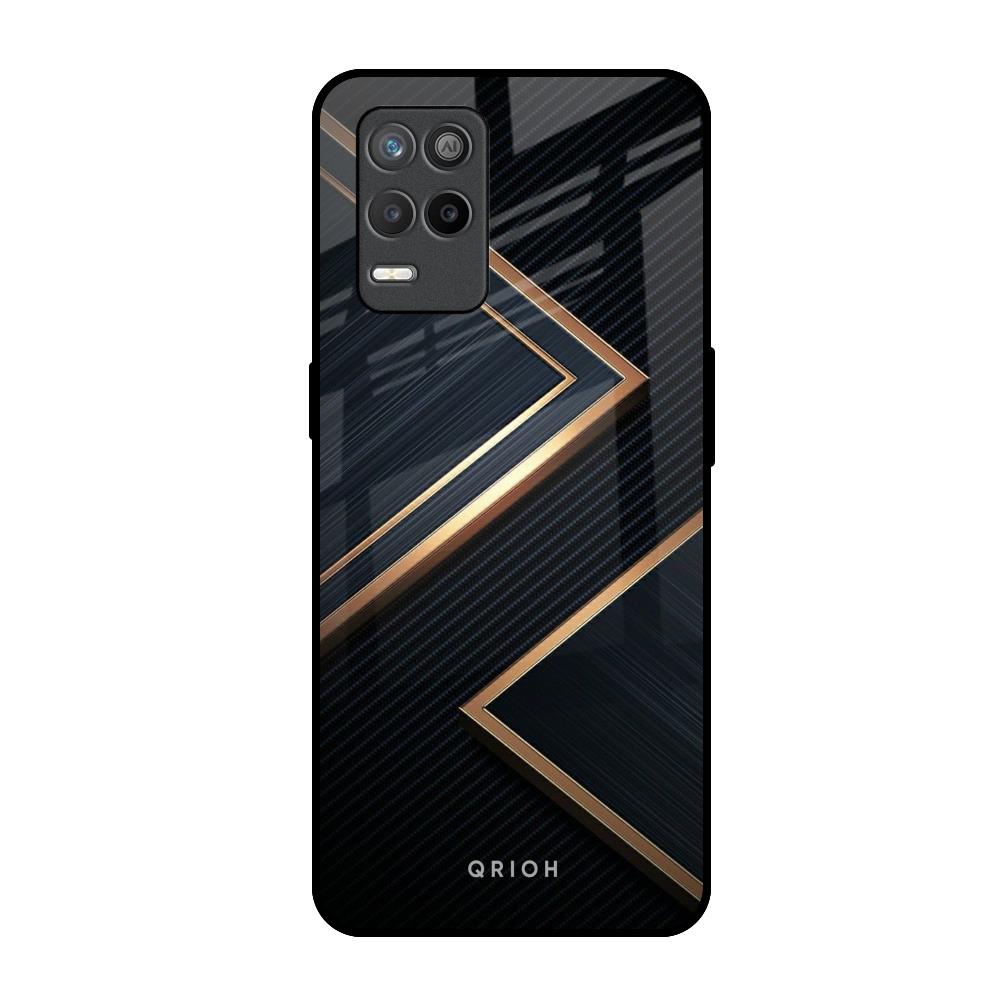 Sleek Golden & Navy Realme Narzo 30 5G Glass Back Cover Online