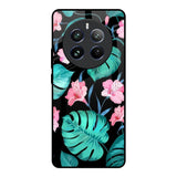 Tropical Leaves & Pink Flowers Realme P1 5G Glass Back Cover Online