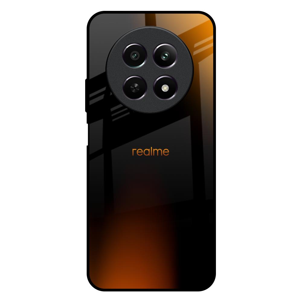Orange Black Fusion Realme Narzo 70x 5G Glass Back Cover Online