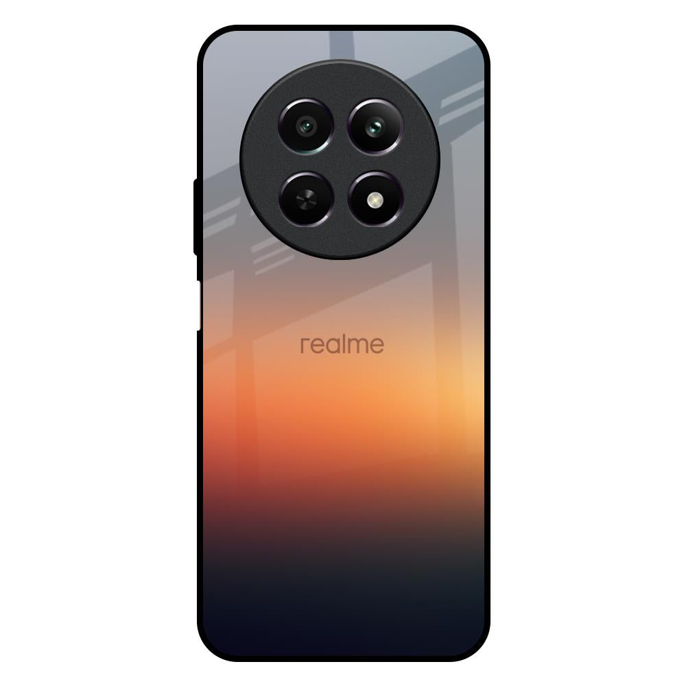 Aesthetic Orange Realme Narzo 70x 5G Glass Back Cover Online