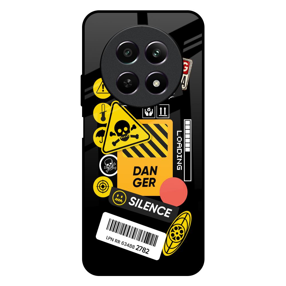 Danger Signs Realme Narzo N65 5G Glass Back Cover Online