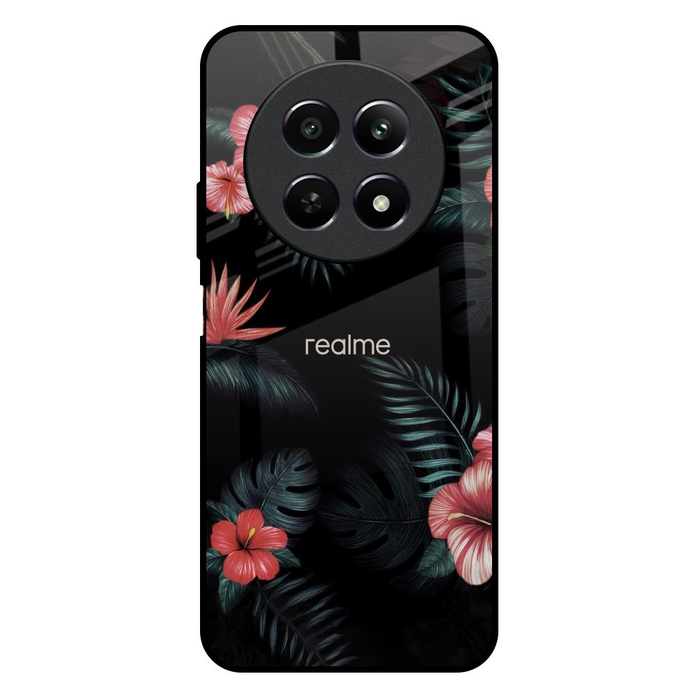 Tropical Art Flower Realme Narzo N65 5G Glass Back Cover Online