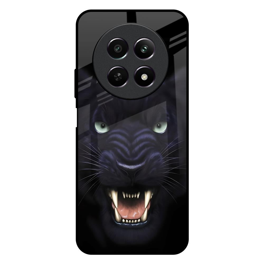 Angry Black Leopard Realme 12X 5G Glass Back Cover Online