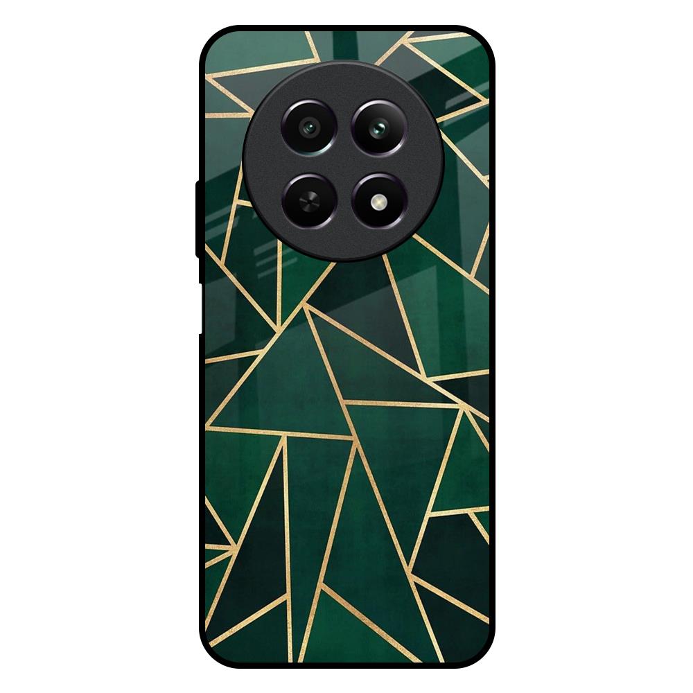 Abstract Green Realme 12X 5G Glass Back Cover Online