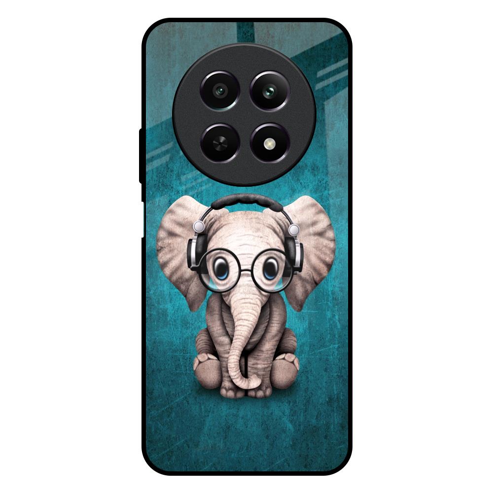 Adorable Baby Elephant Realme 12X 5G Glass Back Cover Online